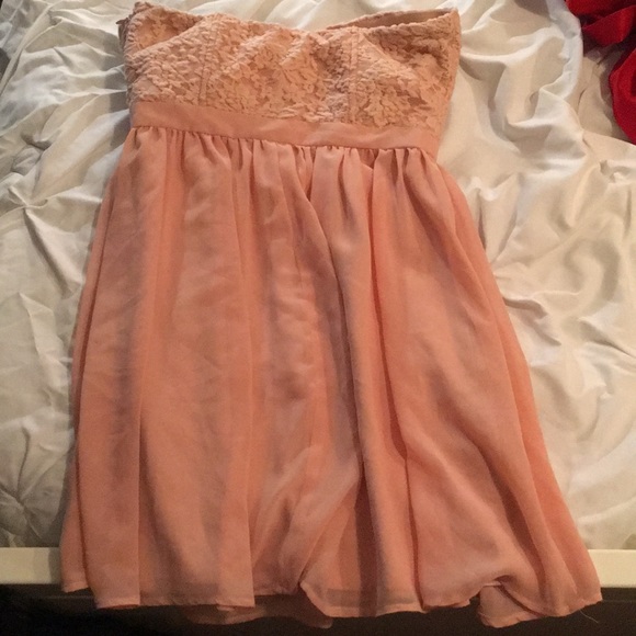 Forever 21 Strapless Light Pink Dress - Picture 4 of 5